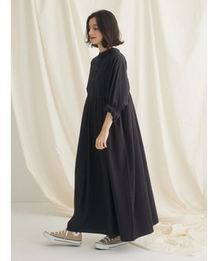 CRAFT STANDARD BOUTIQUE ２ＷＡＹインドコットン刺繍ワンピース Black