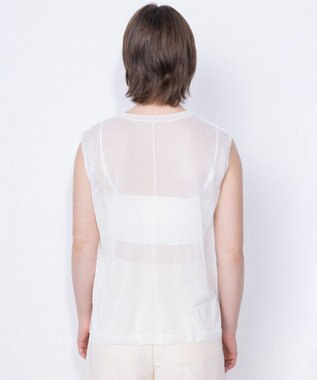 NAVE シアーニット ノースリーブ ホワイト系