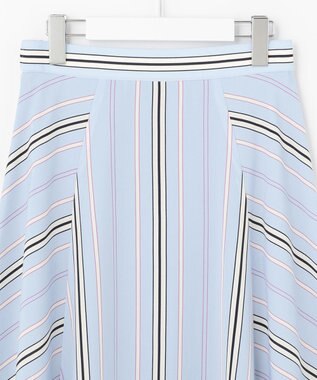 自由区 L 【WEB限定】ランダムストライプ セットアップワンピース サックスブルー系1