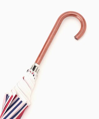 MOONBAT POLO RALPH LAUREN(ポロ ラルフローレン) 長傘 ワンポイント ストライプ 75デニール 日本製 レッド