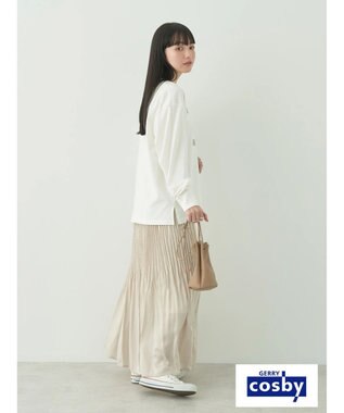 earth music&ecology Ｃｏｓｂｙ×ｅａｒｔｈ　ベアープリントロングＴシャツ Off White