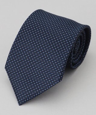 GOTAIRIKU 【日本製】シルク ネクタイ_格子柄 ネイビー系8