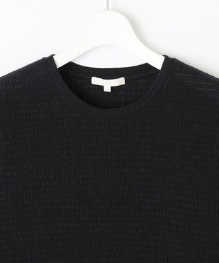 自由区 【洗える】シャーリングジャージー Tシャツ ブラック