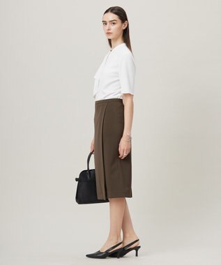 ICB 【洗える】ストレッチジョーゼット ラッフルデザインブラウス オフホワイト系