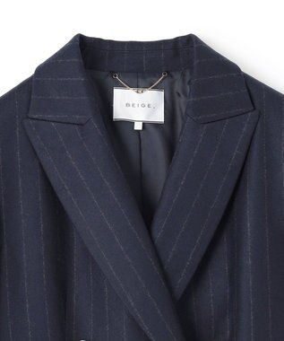 BEIGE， MARCEAU / パールジャケット Navy × White Line