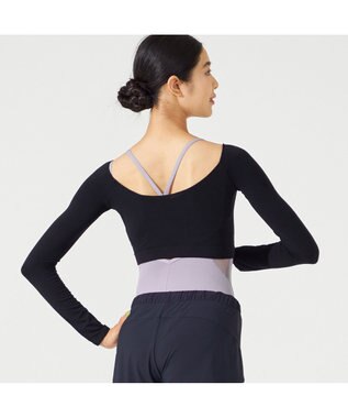 Chacott ショートトップ（長袖） ブラック