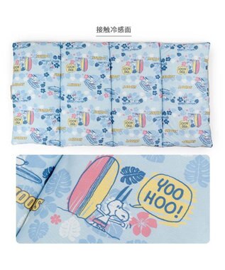 PET PARADISE スヌーピー クール ロールマット 《サーフ柄》 Ｌ ブルー系