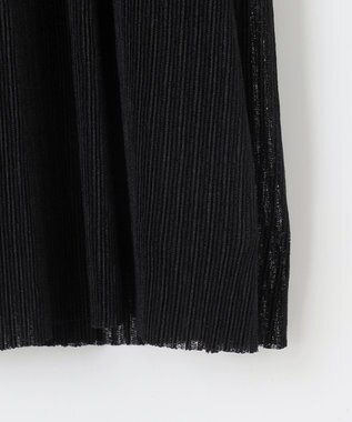 組曲 S プリーツコンビ5分袖 カットソー ブラック系