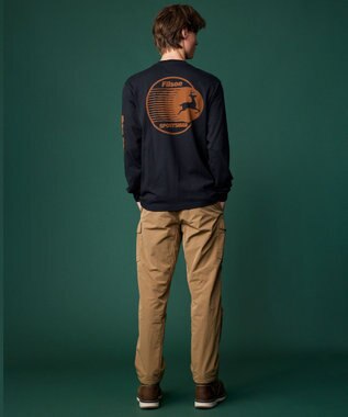 JOSEPH ABBOUD MOUNTAIN 【ECO撥水/起毛裏地】マイクロリップワッシャー カーゴ パンツ ベージュ系