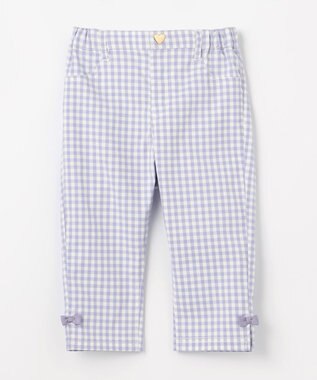 ANY KIDS 接触冷感 しろくま パンツ サックスブルー×ギンガム