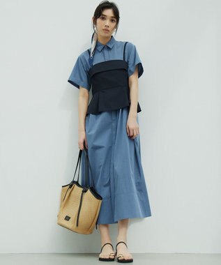 23区 【CLASSY.6月号掲載】雑材ミドル トートバッグ ブラックミックス