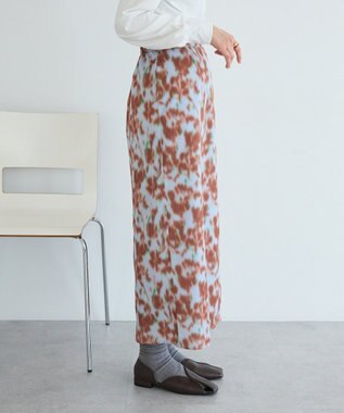 CRAFT STANDARD BOUTIQUE フラワープリントスリットロングスカート Purple