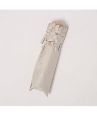 UNBILLION カシュネ cachenez / 【晴雨兼用】【日傘】UV カット率99％以上 PU軽量フラワー刺繍ミニ折りたたみ傘 ベージュ