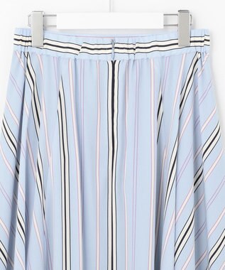 自由区 L 【WEB限定】ランダムストライプ セットアップワンピース サックスブルー系1