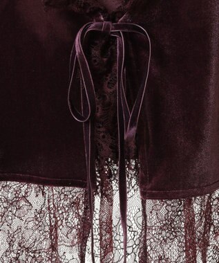 CRAFT STANDARD BOUTIQUE ベロアレース付きベスト Bordeaux