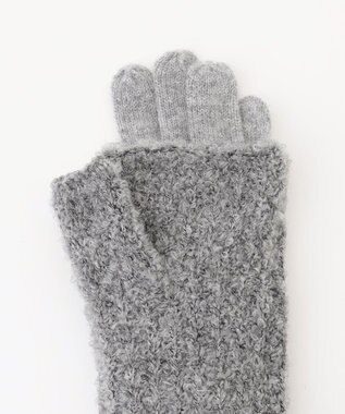 ICB 【アームウォーマー付き 】3WAY ニットグローブ ライトグレー