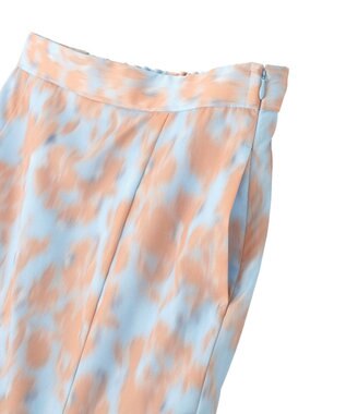 CRAFT STANDARD BOUTIQUE フラワープリントスリットロングスカート Blue