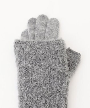 ICB 【アームウォーマー付き 】3WAY ニットグローブ ライトグレー