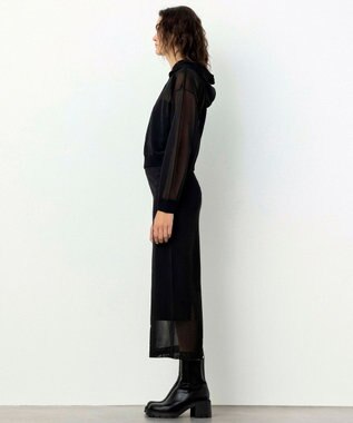 NAVE 【Nave・洗える】シアーニット スカート ブラック系