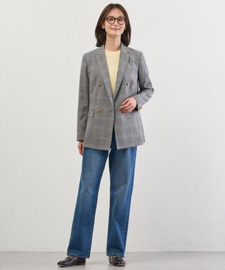 J.PRESS LADIES L ANASTASIAトロ ダブル ジャケット グレーチェック系