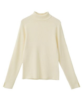 earth music&ecology 【イージーケア】【洗濯機洗い可】レンチング(TM)エコヴェロ(TM)(リブタートル) Ivory