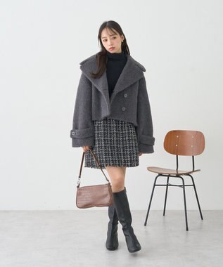 earth music&ecology 【イージーケア】【洗濯機洗い可】レンチング(TM)エコヴェロ(TM)(リブタートル) Black