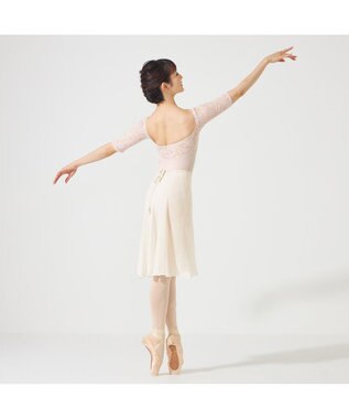 Chacott ◎【Nela ライン】ハーフスリーブレオタード ヨーロピアンピンク