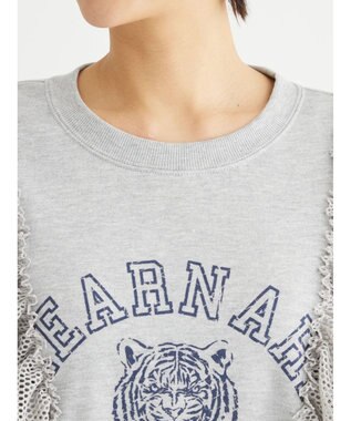 Green Parks ・ＳＵＧＡＲ　ＳＰＯＯＮ　タイガーｐｔラッフルスウェット Gray Mixture