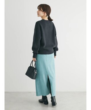 Green Parks 刺繍ロゴニットプルオーバー Dark Gray