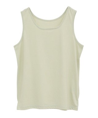 Green Parks ＳＥＴ２点マジョリカシャーリングブラウス＋タンク Light Green