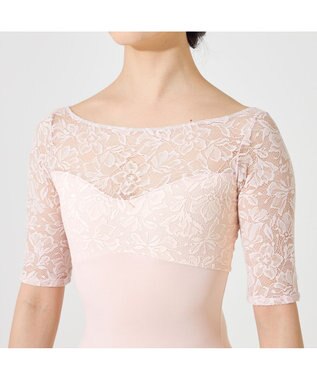 Chacott ◎【Nela ライン】ハーフスリーブレオタード ヨーロピアンピンク