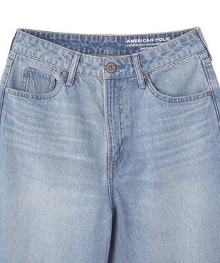 AMERICAN HOLIC ダメージワイドデニム Light Indigo