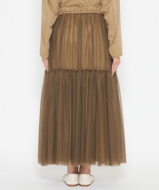 uncrave 【撥水・UVカット】ナイロンタスラン ティアードスカート（uncrave WHITE） ベージュ