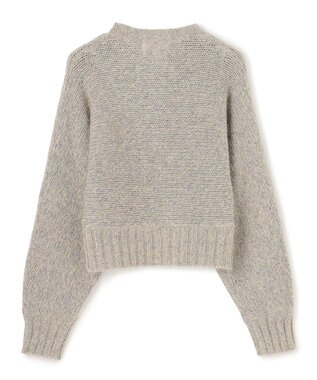 BEIGE， MARANA / モヘア混ミックスドルマンニット Gray x Mustard