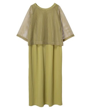 Green Parks ＳＥＴ２点　メッシュ＋ノースリーブワンピース Green