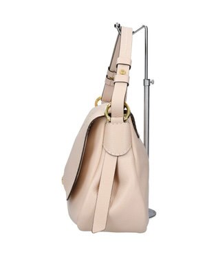 INTER-CHAUSSURES 【LORISTELLA】レザーフラップハンドバッグ ベージュ