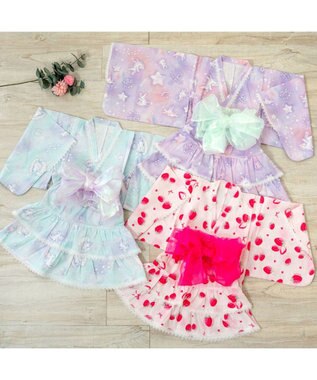 Mother garden 2025 マザーガーデン 野いちご 浴衣ドレス 《水彩柄》 95～100cm / 105～110cm 水彩柄