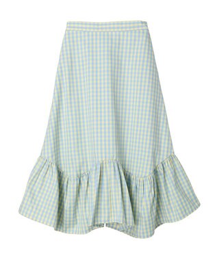 earth music&ecology イレヘムチェックスカート Sax