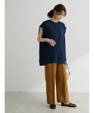 Green Parks ・Ｄｏｕｂｌｅ　Ｆｌａｇｓ　ウラケノースリーブスウェット Navy