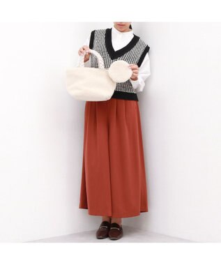 UNBILLION カシュカシュ cachecache / ブレイドハンドルボアミニトート アイボリー