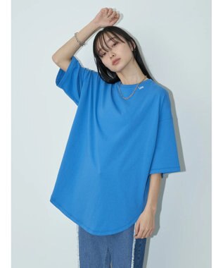 earth music&ecology Ｌｅｅ×ｅ．ｍ．ａ．ｅ　ＲＯＵＮＤＨＥＭ　ＴＥＥ Blue