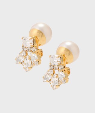 GRACE CONTINENTAL ビジューパールイヤークリップ