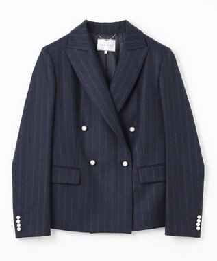 BEIGE， MARCEAU / パールジャケット Navy × White Line