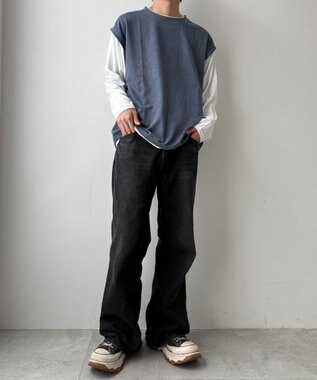 WEGO フェイクスウェードベストT（LS） Dブルー