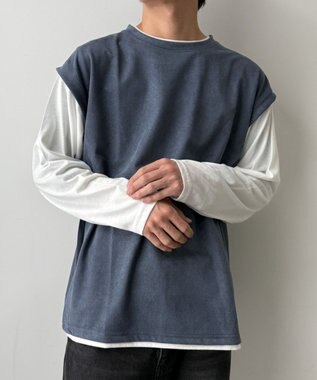 WEGO フェイクスウェードベストT（LS） Dブルー