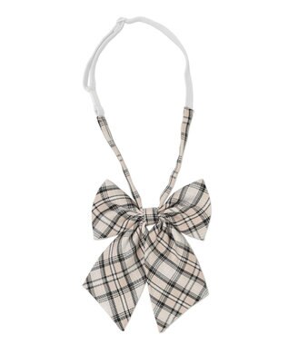 WEGO 【SCHOOLITEM】チェックスクールリボン ベージュチェック1