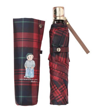 MOONBAT POLO RALPH LAURE(ポロ ラルフローレン) 折りたたみ傘 チェック ポロベア ワンポイント マッケンジー