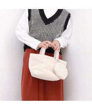 UNBILLION カシュカシュ cachecache / ブレイドハンドルボアミニトート