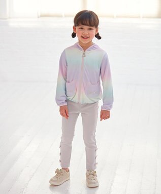 ANY KIDS UVカット さらさら パーカー レインボー