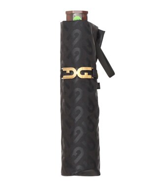 MOONBAT FURLA 折りたたみ傘 モノグラムジャガード UV 8本骨 日本製 ブラック